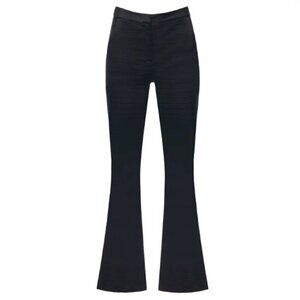 Hilary MacMillan Black High Rise Flare Designer Pants